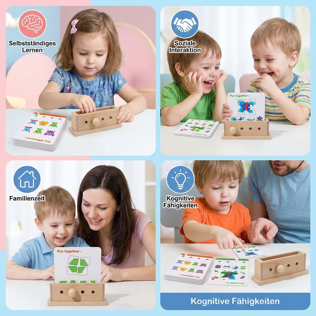 Holz Logik Entschlüsselungs Lernspiel für Kinder - Frühe Fähigkeiten Fördern
