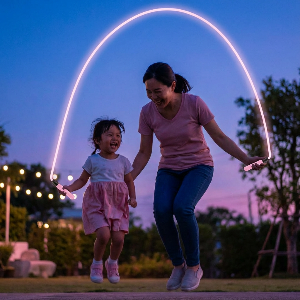 Leuchtendes Springseil