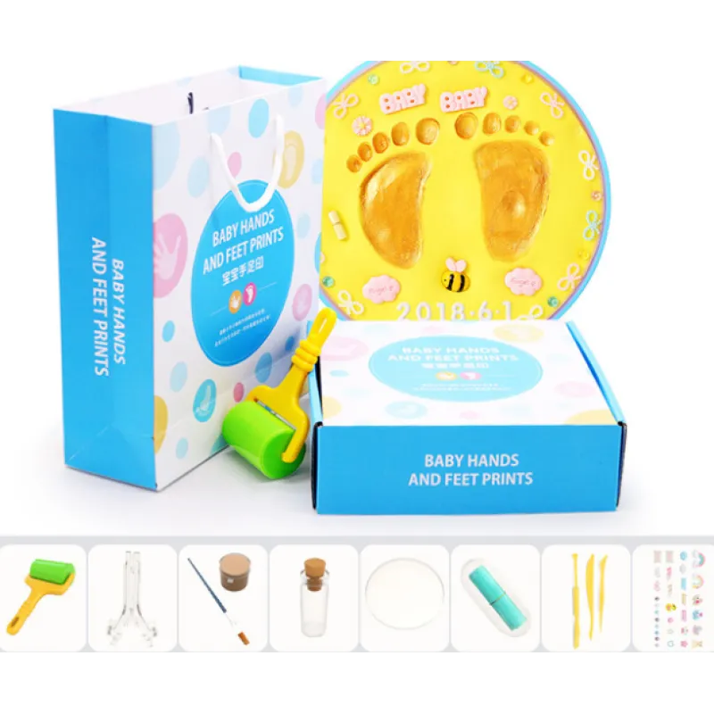 Baby Handabdruck Set mit Ton – Fußabdruck Erinnerung DIY