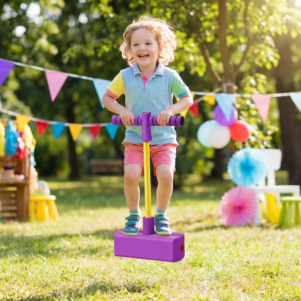Kinder-Pogo-Hüpfer aus Schaumstoff – Hüpfspielzeug für drinnen & draußen