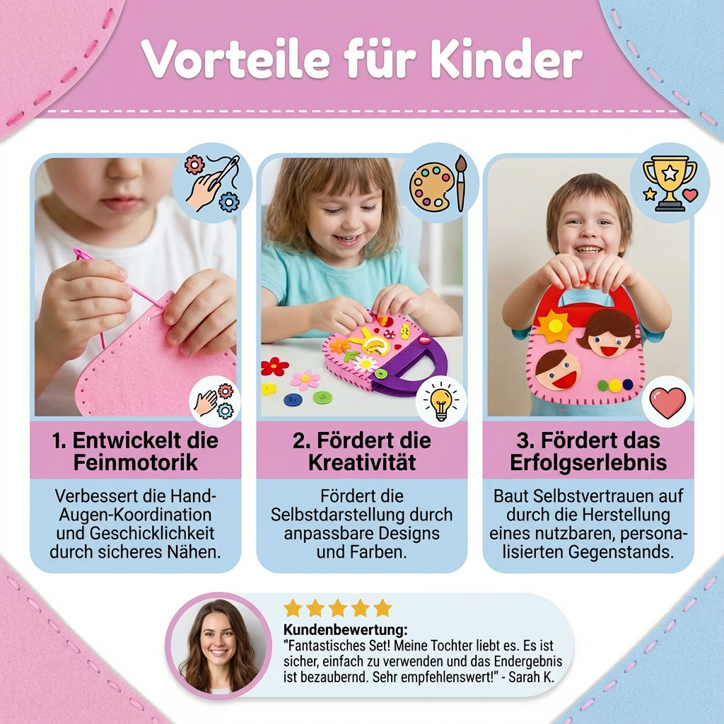 Sichere Filz Täschen Set Zum Selber Nähen