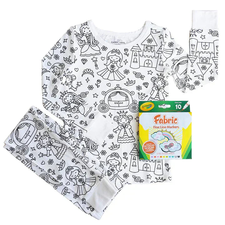 Kreativer Kinder Pyjama zum selber ausmalen