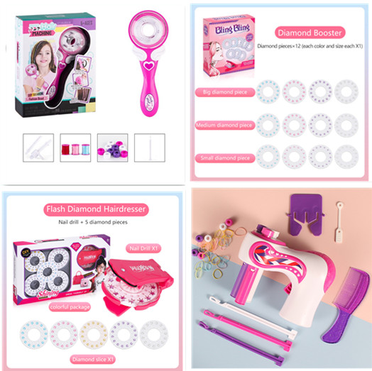 Elektrische Haarflechtmaschine für Kinder – DIY Flechtset mit Zubehör & Perlen