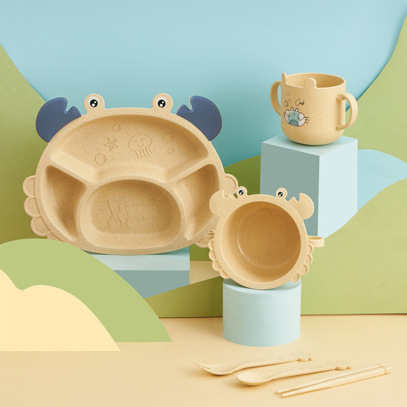 Kinder Essgeschirr Set – 6-teiliges Set – Crab Design