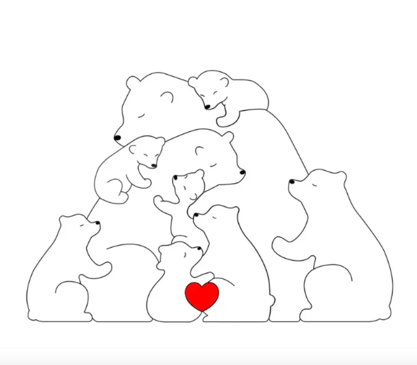 Personalisierbare Bärenfamilie