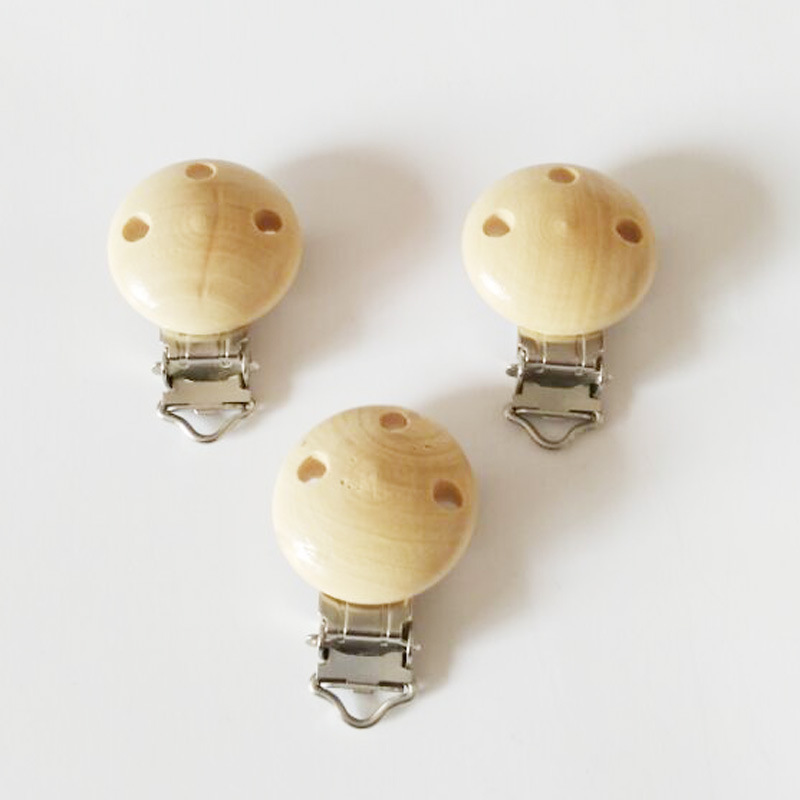 Holzclip für Babyzubehör mit Metallverschluss für DIY Babyaccessoires