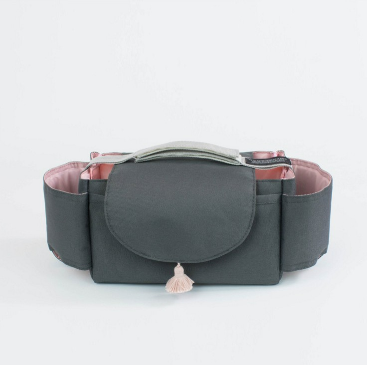 Kinderwagen Organizer Wickeltasche – Kompakte Tasche mit Getränkehalter