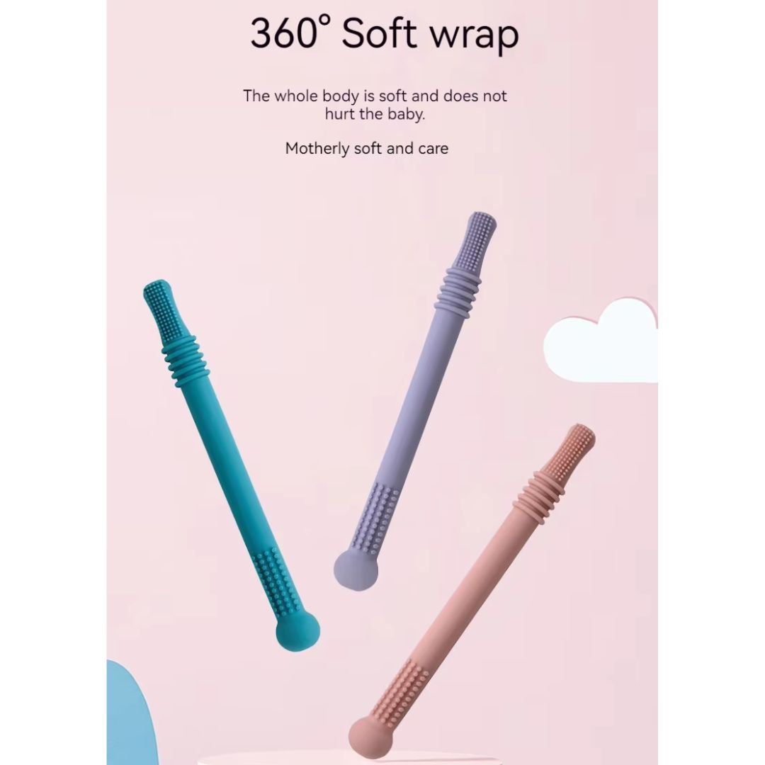 Beißröhrchen für Babys – Wiederverwendbar Silikon Zahnungshilf