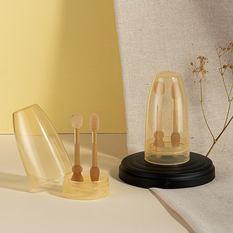 Baby Zahnbürsten Set aus Silikon – Mit Aufbewahrungsbox für unterwegs