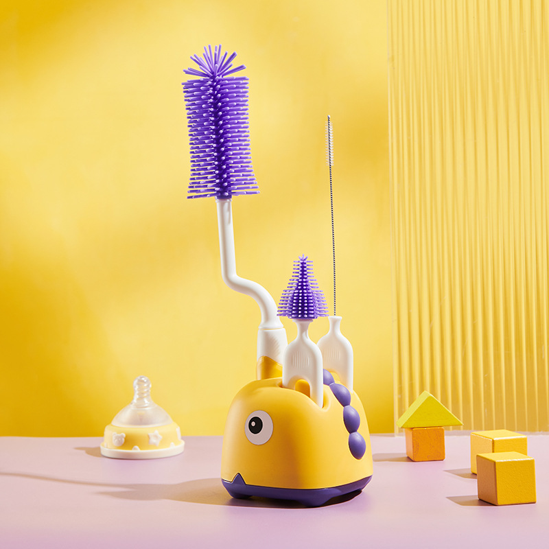 Flaschenbürsten Set für Babyflaschen – 5-teiliges Reinigungsset mit Halter