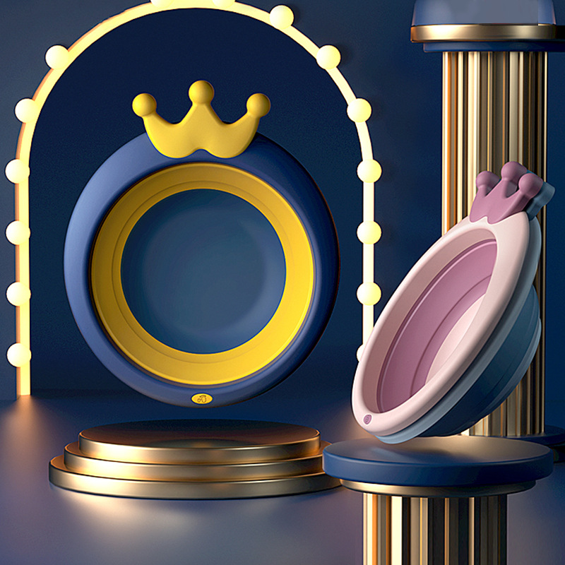 Faltbare Baby Waschschüssel mit Anti-Rutsch-Boden für Reisen & Zuhause