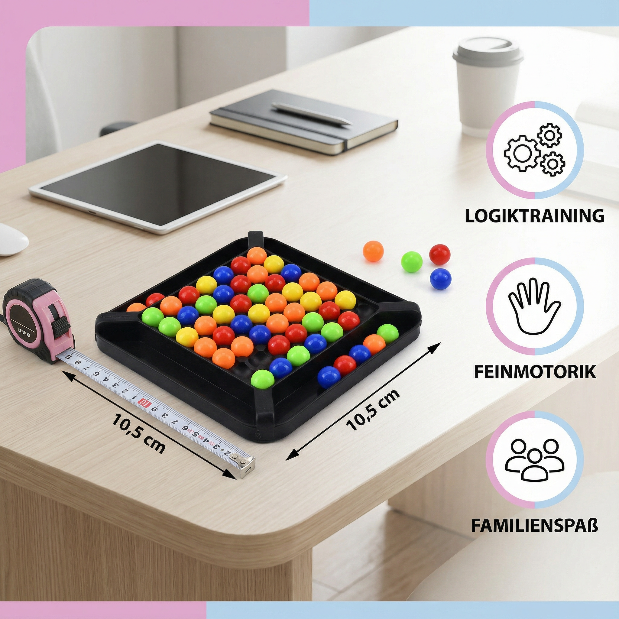 Farben Match Logikspiel – Interaktives Kugel-Denkspiel für Kinder & Erwachsene