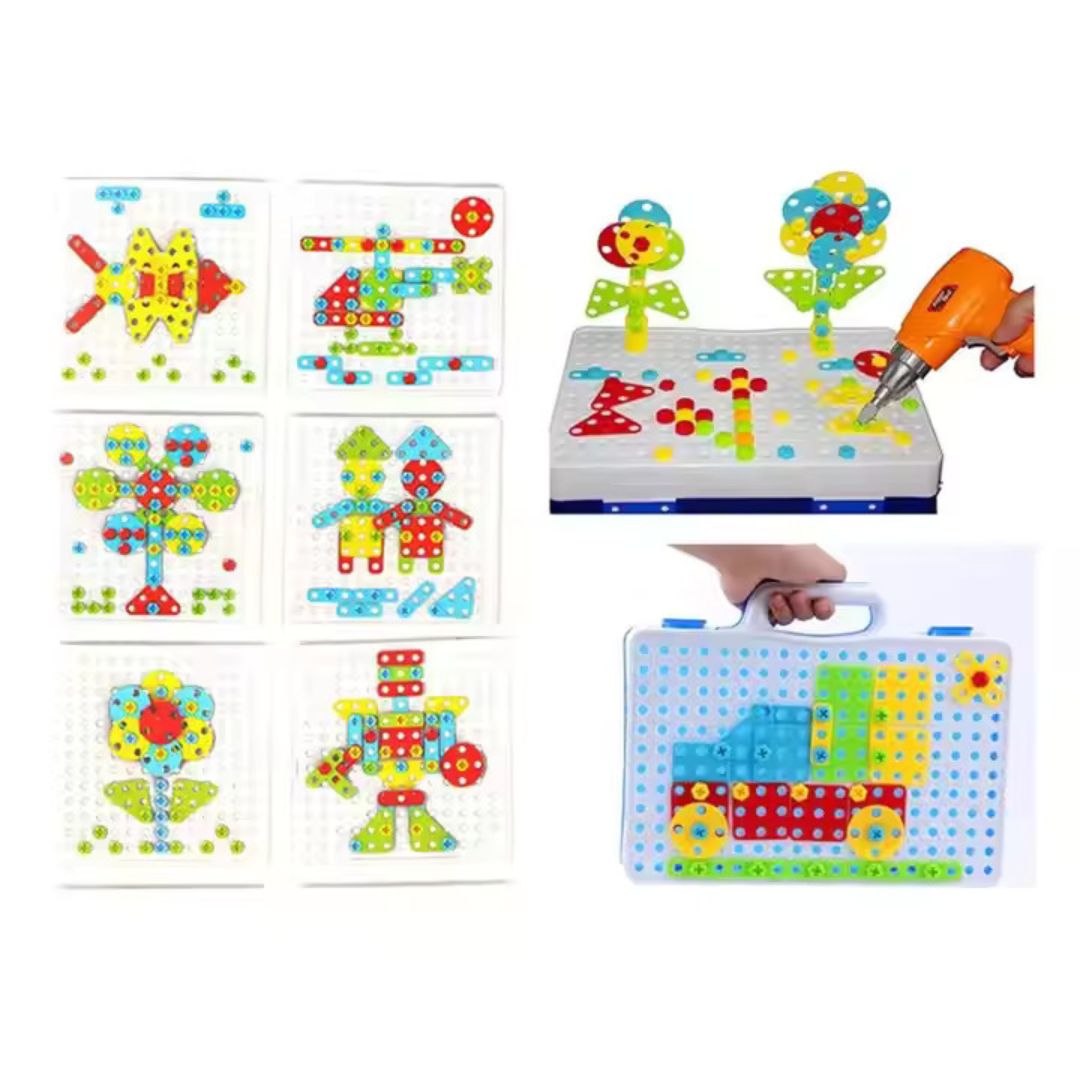 Bausteinschrauben Werkzeugkasten für Kinder