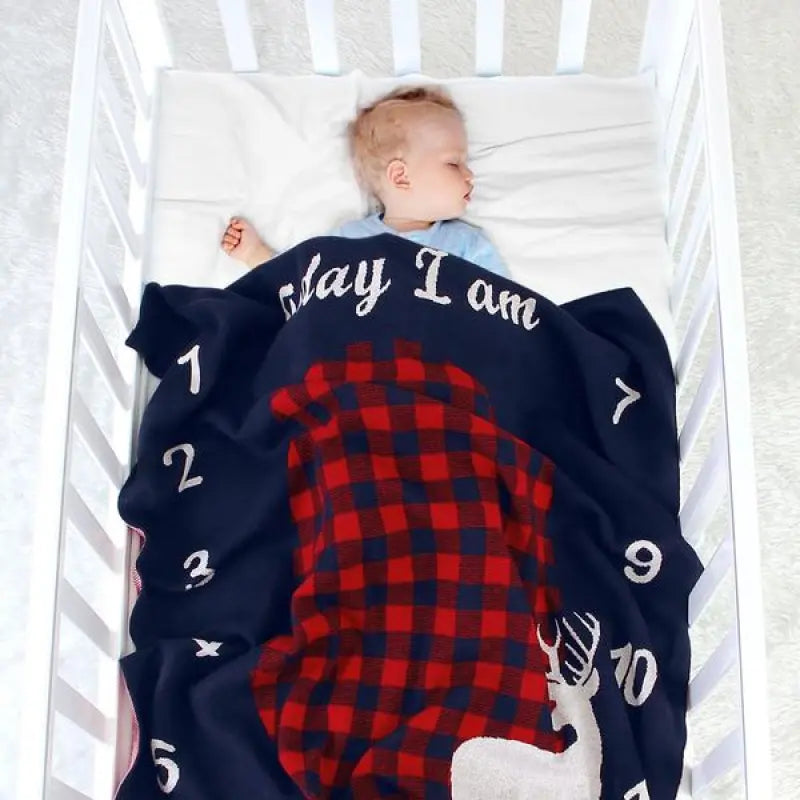 Baby Meilenstein Decke – Monatsmarker für Babyfotos