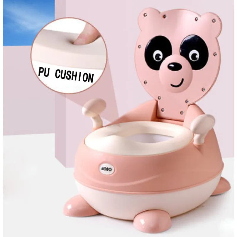 Töpfchenstuhl für Kinder in Pandaform – Weiches Baby Töpfchen mit PU-Sitz