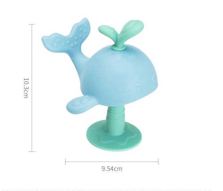 Baby Beißring Wal aus Silikon – Sicheres Teething Spielzeug für Babys
