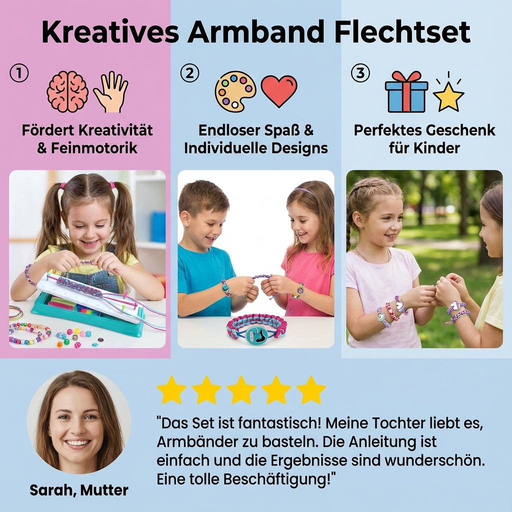 Kreatives Armband Flechtset