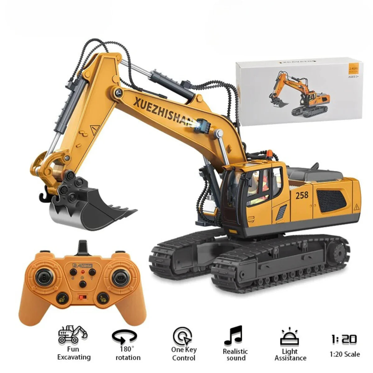 Ideal für kleine Baumeister – Ferngesteuertes Baustellenfahrzeug