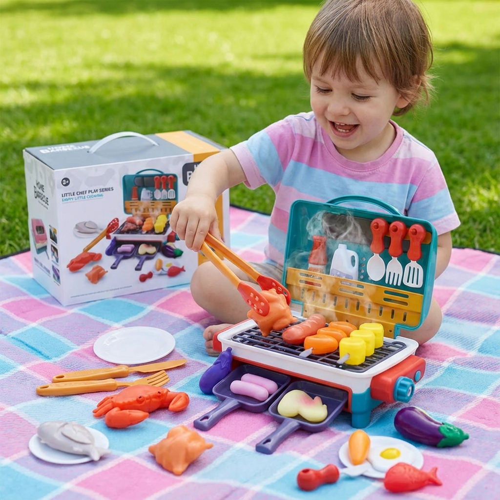 Mein erster BBQ-Grill – Kinderküche mit Rauch-Effekt und farbwechselnden Lebensmittel