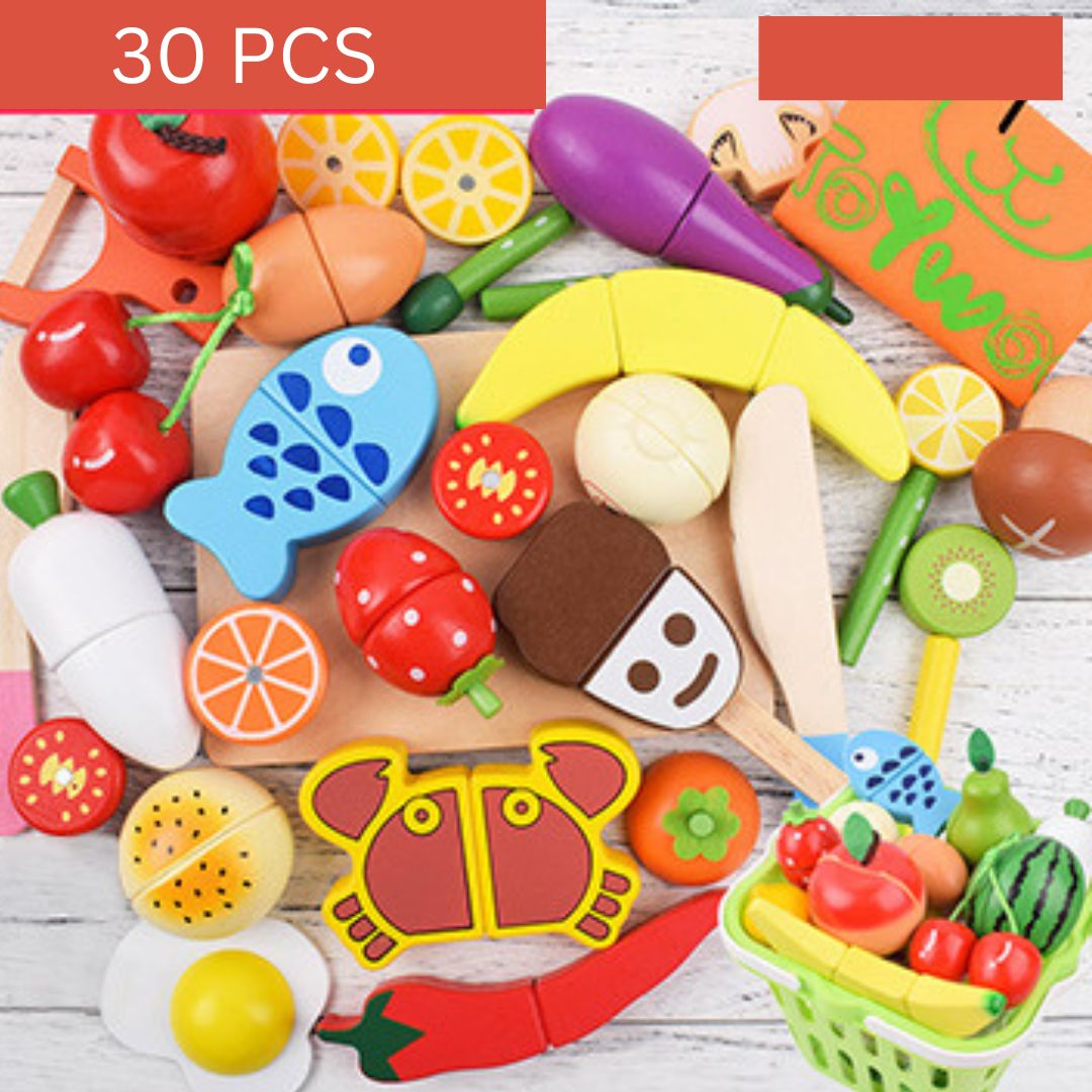 Montessori Schneide Spielset aus Holz