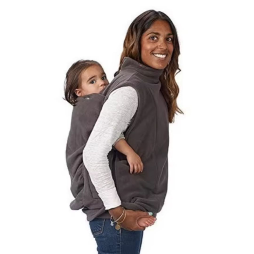 Babytrage Jacke aus Fleece – Kuschelige Tragejacke für Mama und Baby