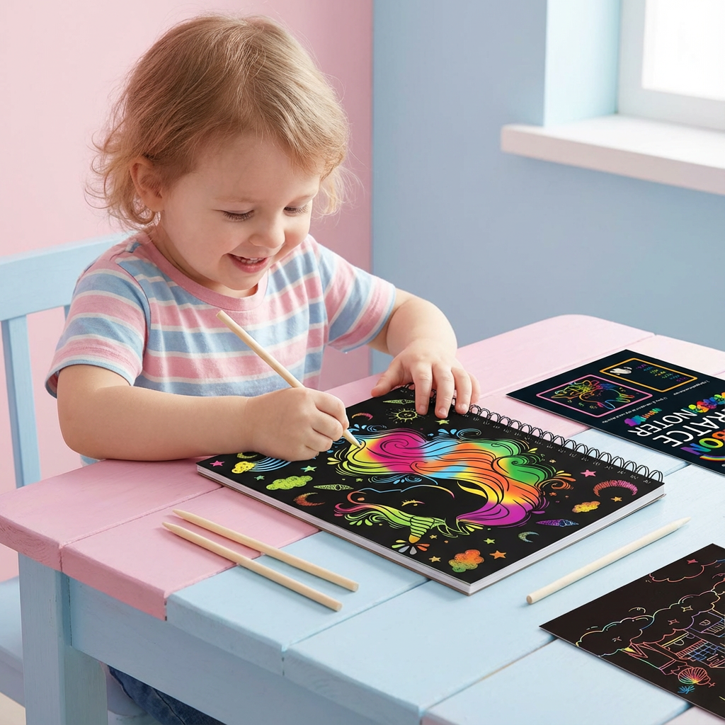 Magisches Regenbogen Kratz Papier