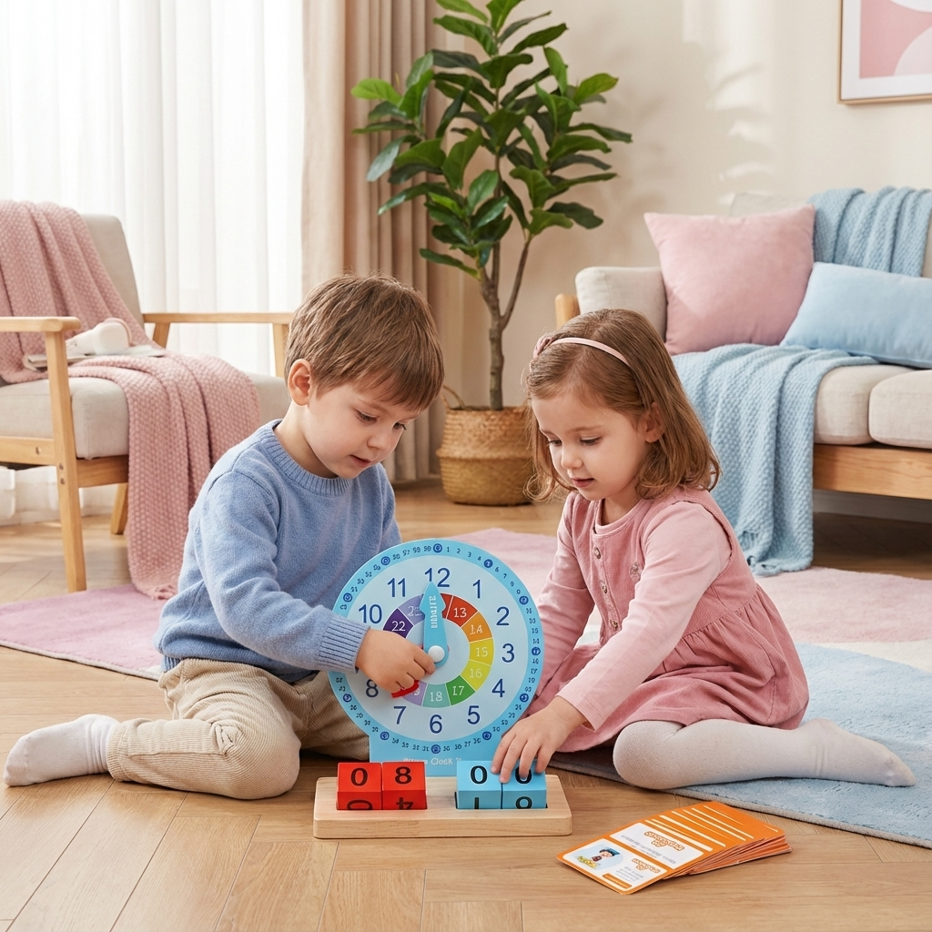 Pädagogisches Montessori Uhrzeit Lernspielzeug