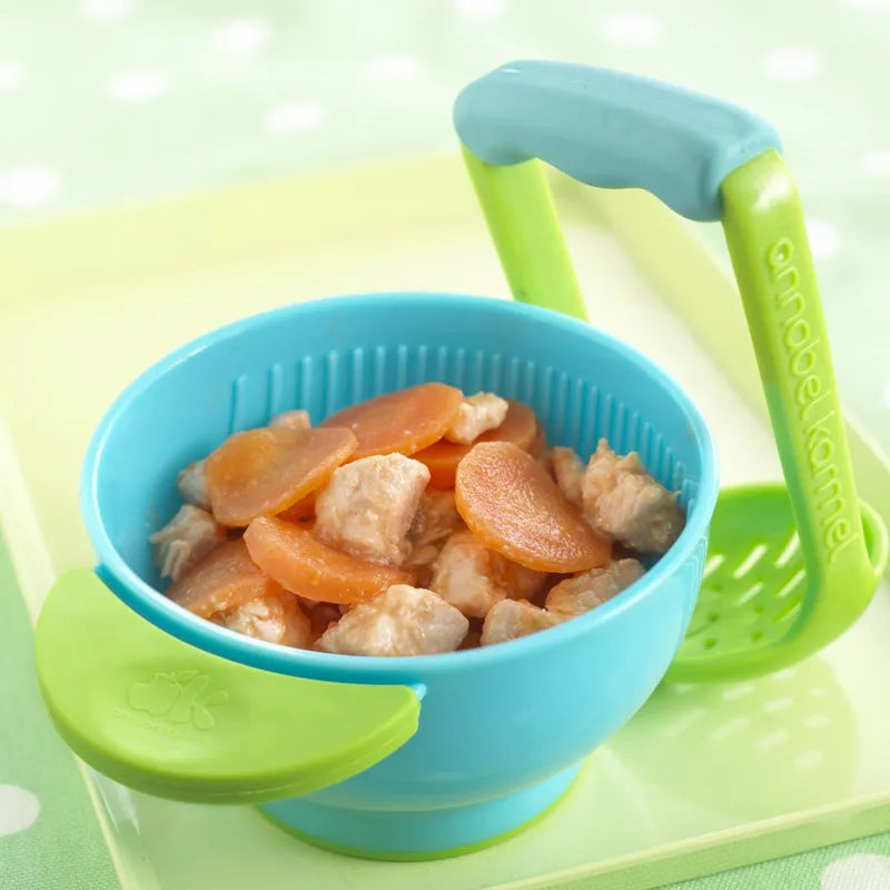 Baby Schleifschale mit Mahlhilfe – Rutschfeste Schale für Babynahrung