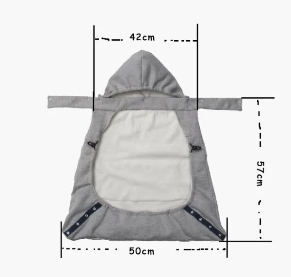 Baby Tragecover mit Kapuze – Universal Überzug für Babytragen & Tragetücher