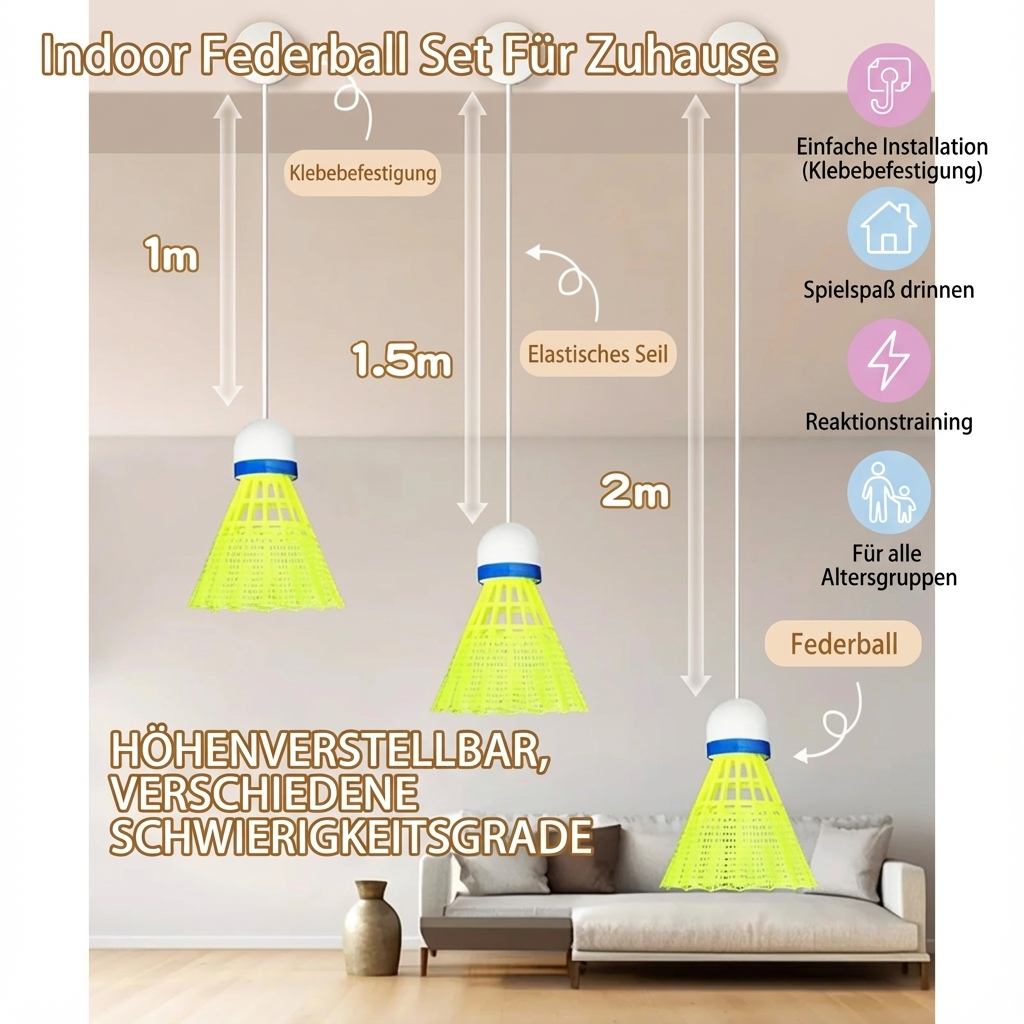 Indoor Federball Set Für Zuhause