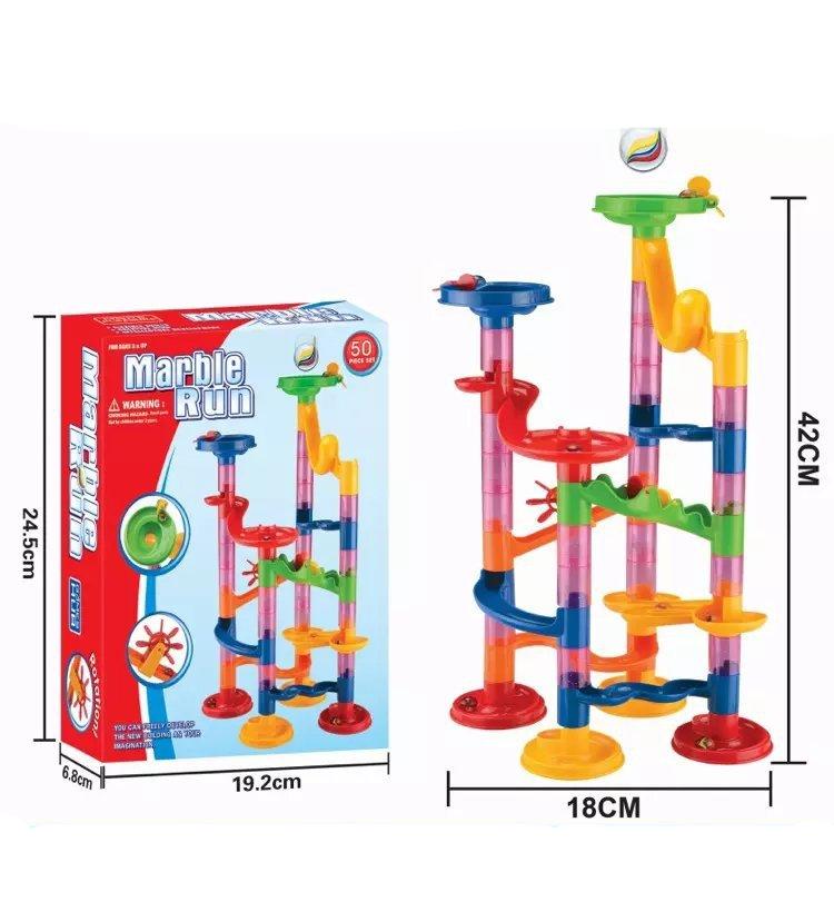 Baustein Murmelbahn Säulen Spielset