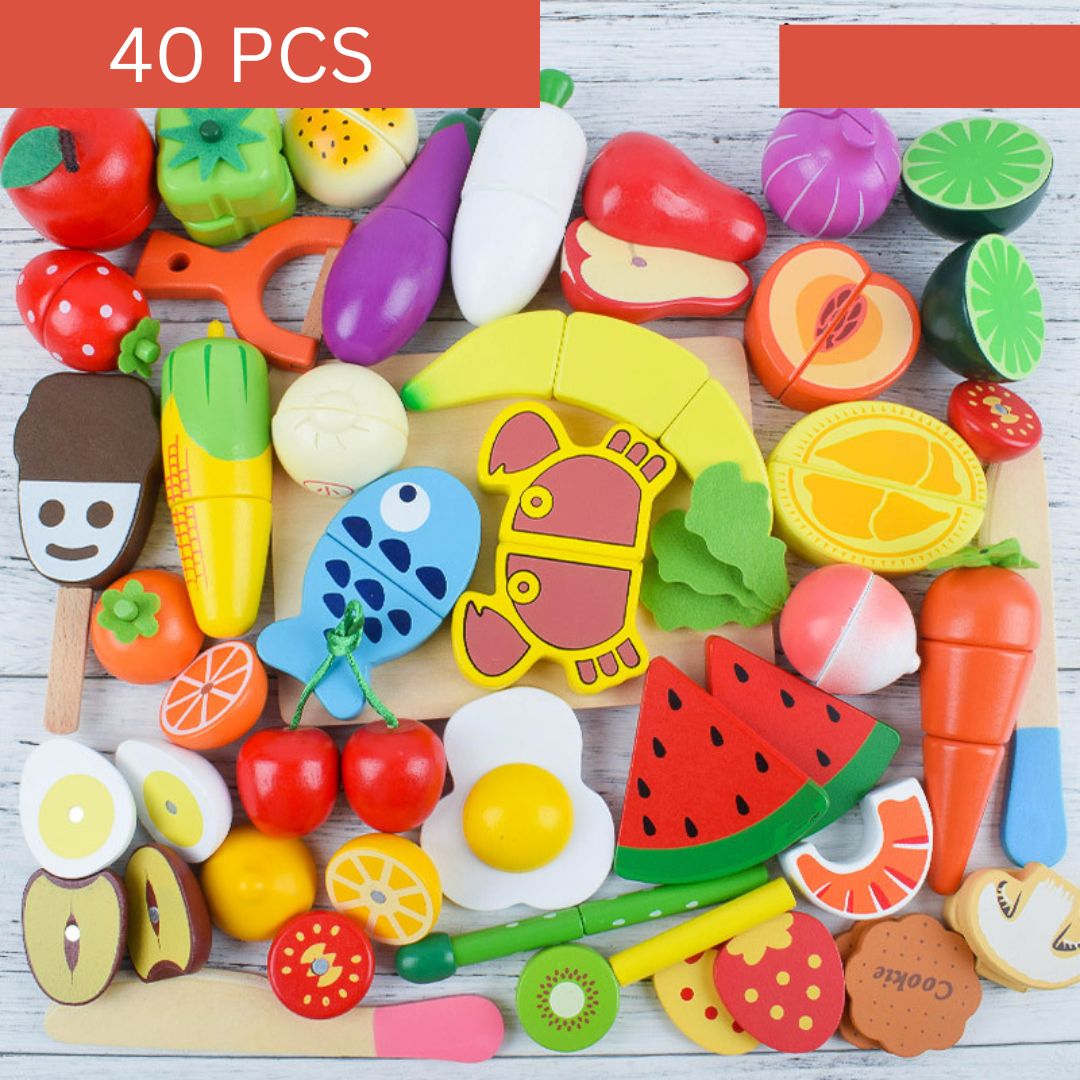 Montessori Schneide Spielset aus Holz