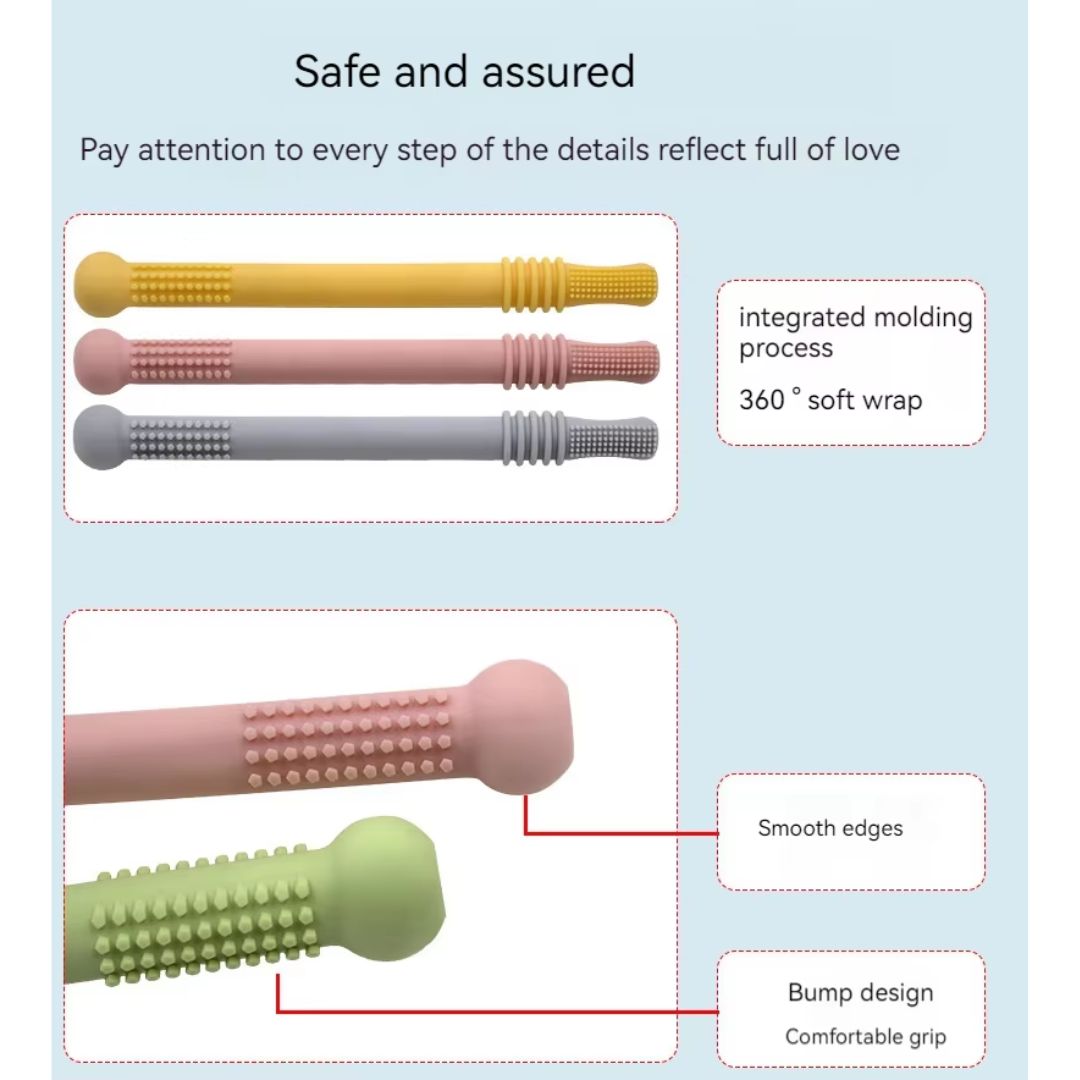 Beißröhrchen für Babys – Wiederverwendbar Silikon Zahnungshilf