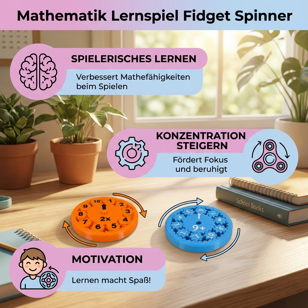 Mathematik Lernspiel Fidget Spinner
