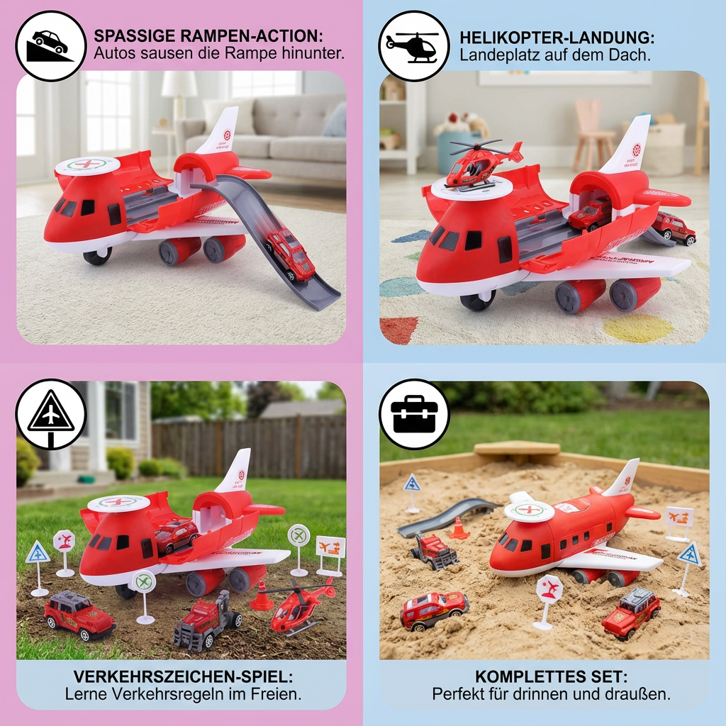 Flugzeug und Fahrzeug Spiel Set