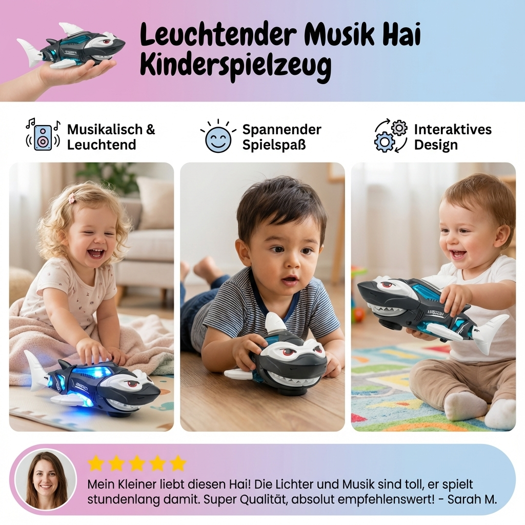 Leuchtender Musik Hai Kinderspielzeug