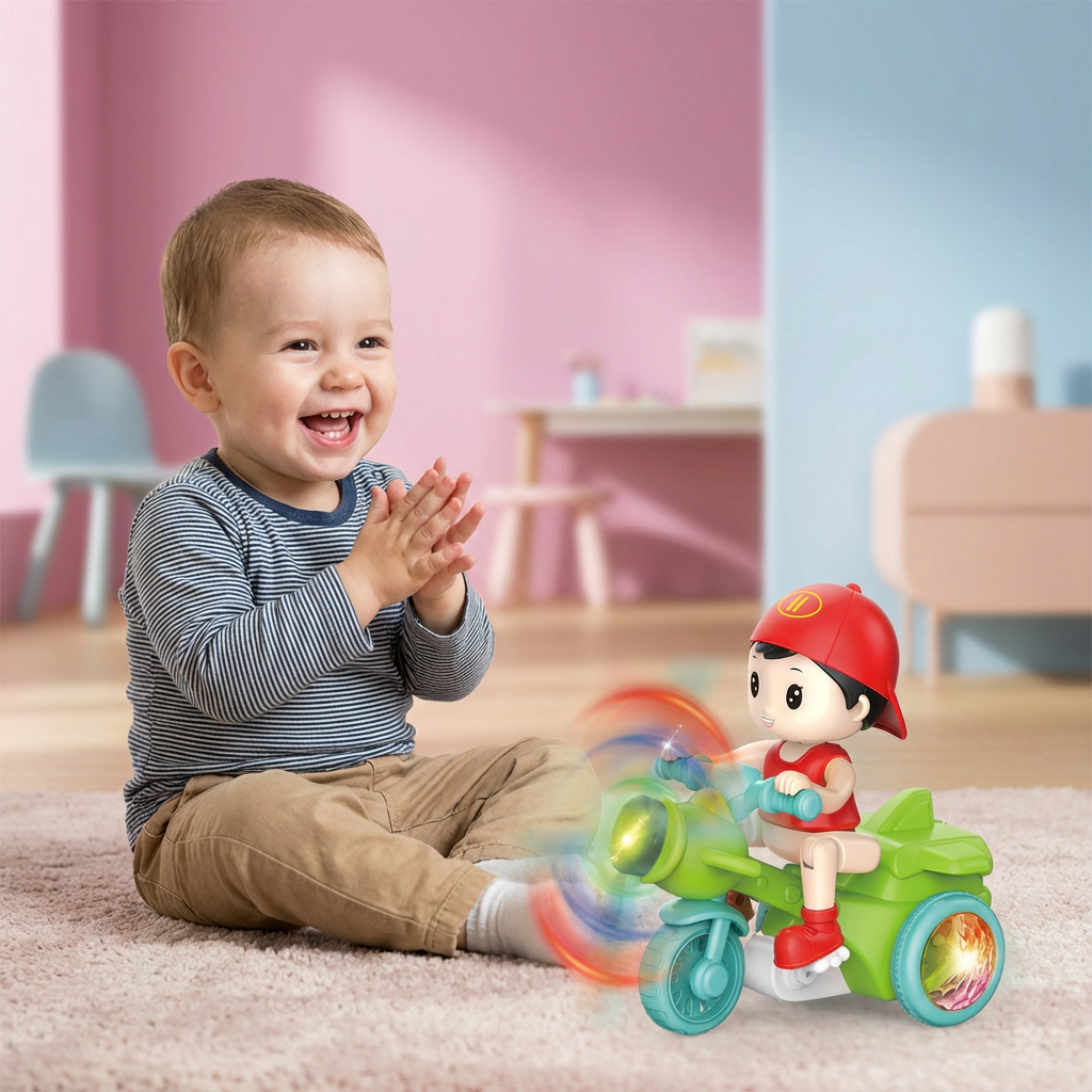 Leuchtendes Musik Kinder Stunt Roller Spielzeug