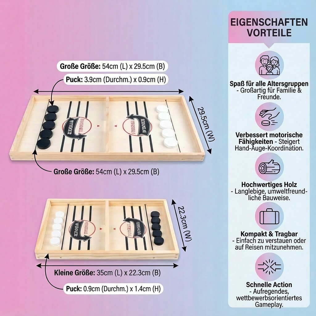 Schleuder Schach Brettspiel aus Holz