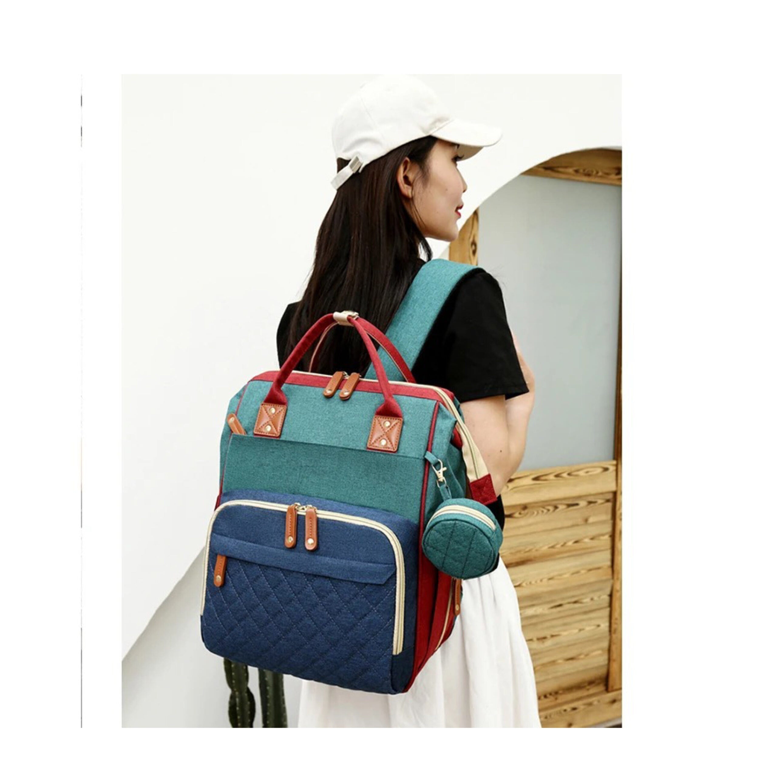 2in1 Baby Rucksack mit integriertem Wickelbett