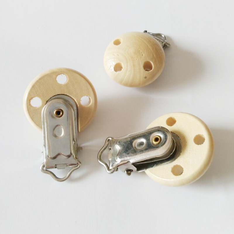Holzclip für Babyzubehör mit Metallverschluss für DIY Babyaccessoires