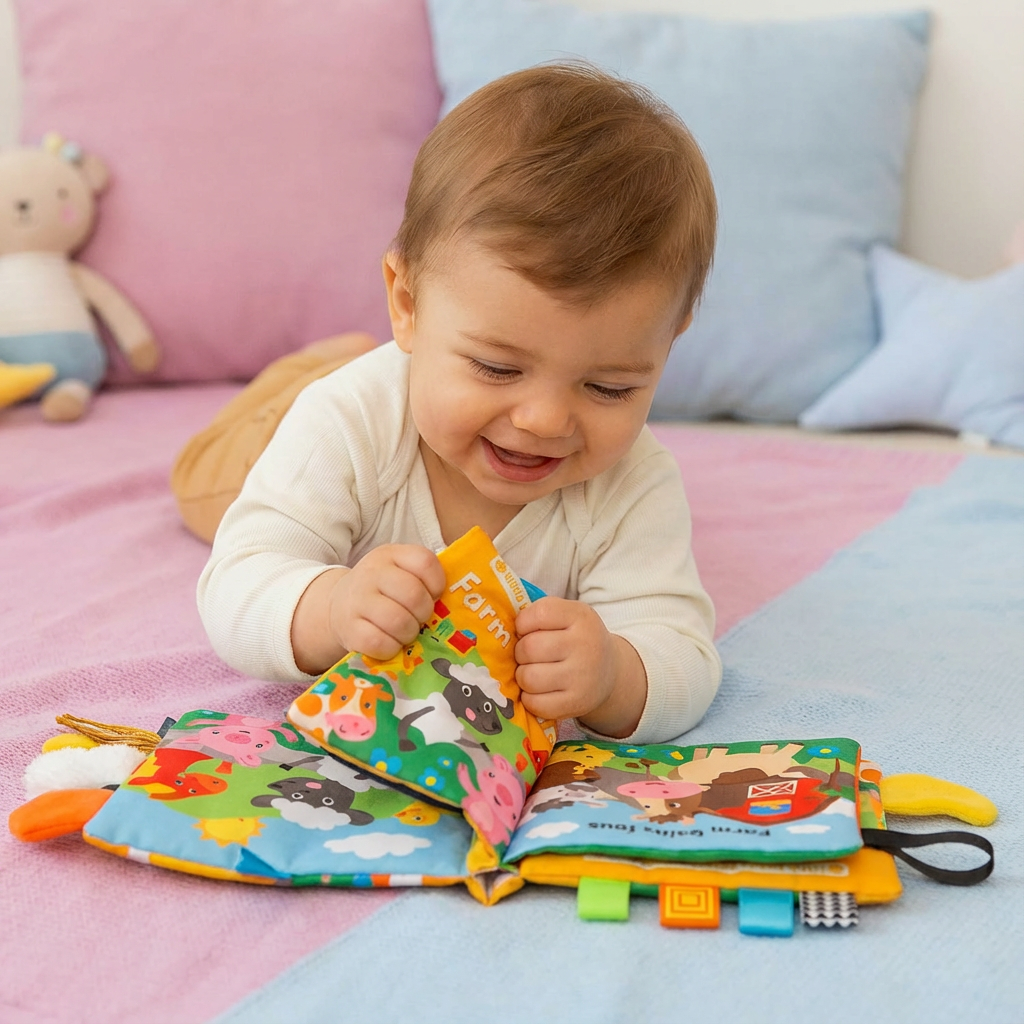 Sensorisches Knister Geschichten Buch für Kleinkinder