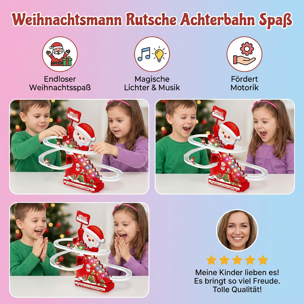 Weihnachtsmann Rutsche Achterbahn Spaß