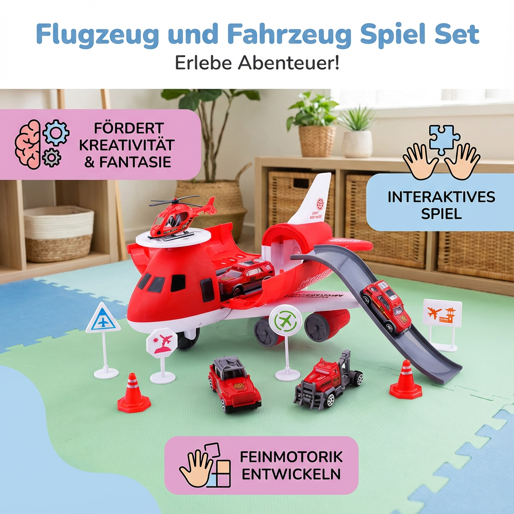 Flugzeug und Fahrzeug Spiel Set