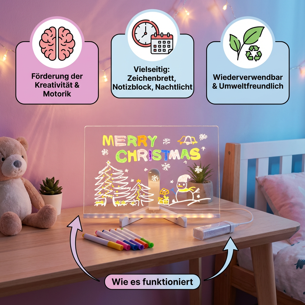Leuchtendes LED Zeichenbrett für Kinder