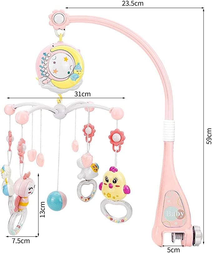 Baby-Mobile mit Musik und Lichtprojektion - Einschlafhilfe für Neugeborene