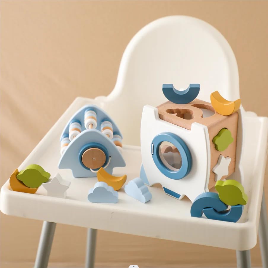 Weltraum-Entdecker – Interaktives Raketen-Spielset Aus Holz