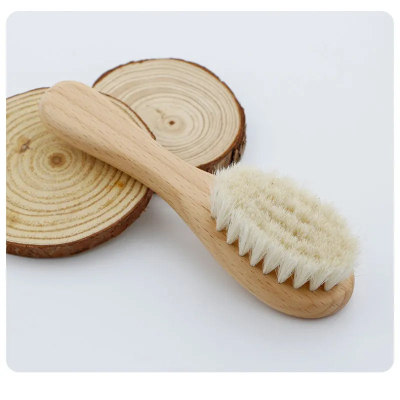 Baby Haarpflege Set mit Bürste und Holzkamm