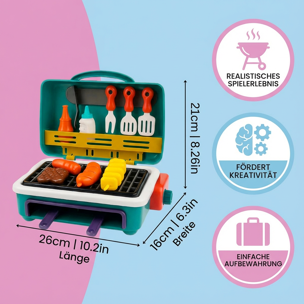 Mein erster BBQ-Grill – Kinderküche mit Rauch-Effekt und farbwechselnden Lebensmittel