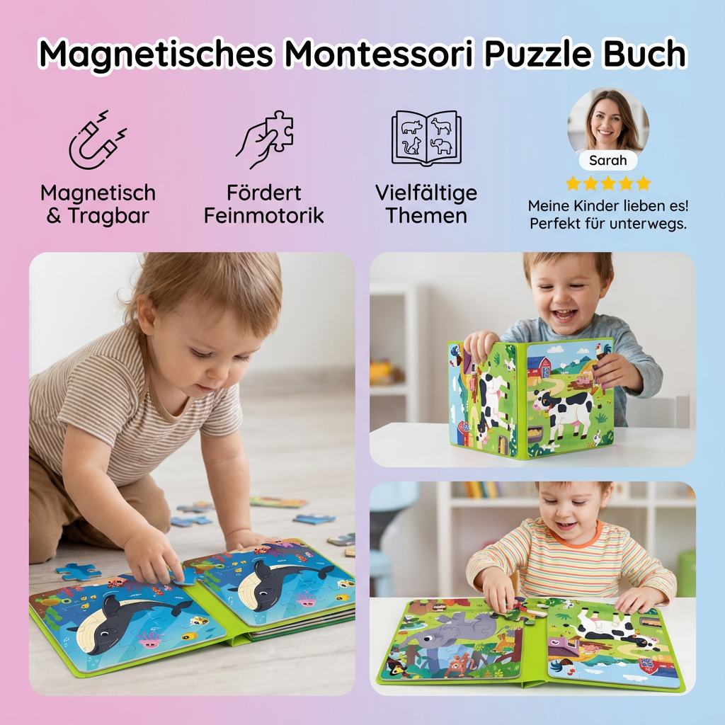 Magnetisches Montessori Puzzle Buch