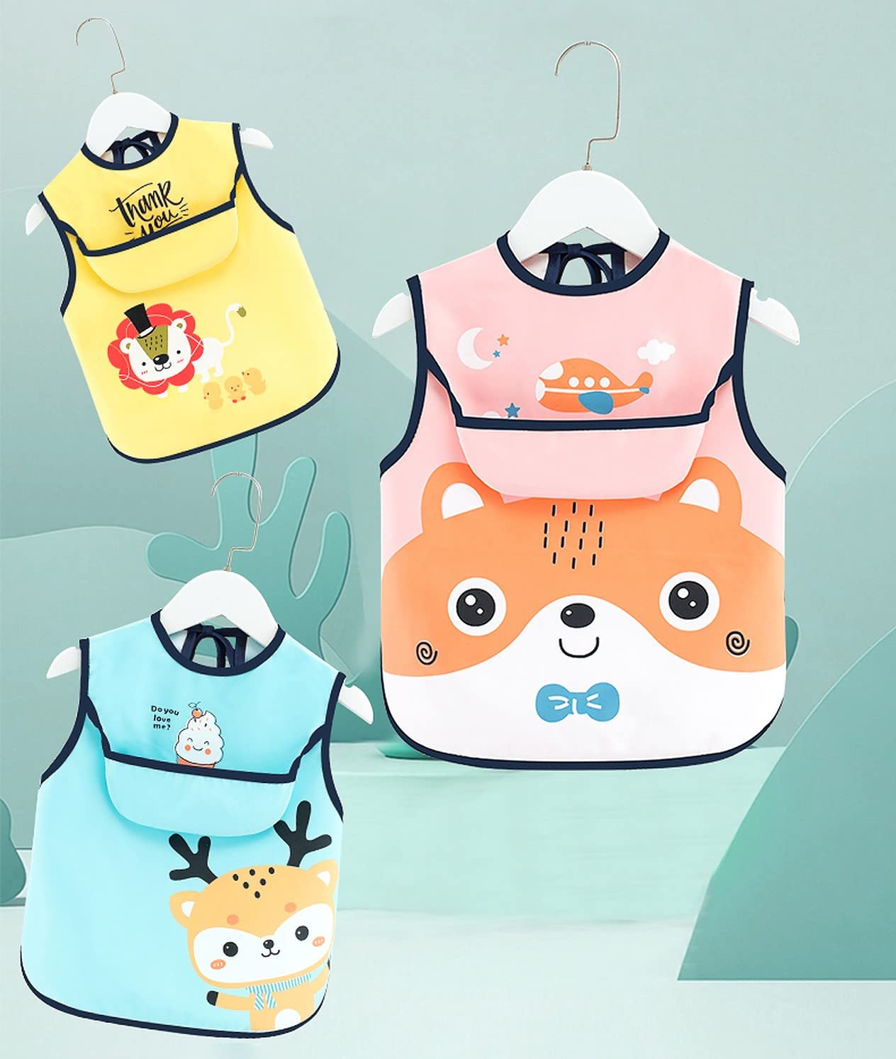 Baby-Schürze mit Taschen für Malen und Essen